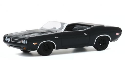 Dodge Challenger 1/64 Greenlight R/T Convertible noire/matt-noire 1970 miniature