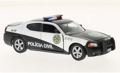 Dodge Charger 1/43 Greenlight black/white Fast Five 2011 Rio Police Policia Civil diecast model cars