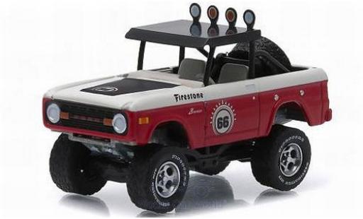 Ford Bronco 1/64 Greenlight Baja red/white No.66 1966 All-Terrain Series 2 diecast model cars