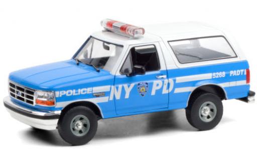 Ford Bronco 1/18 Greenlight NYPD - New York City Police Department 1992 miniature