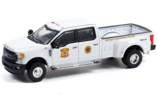 Ford F-350 1/64 Greenlight Dually Detroit Mounted Police 2017 miniature