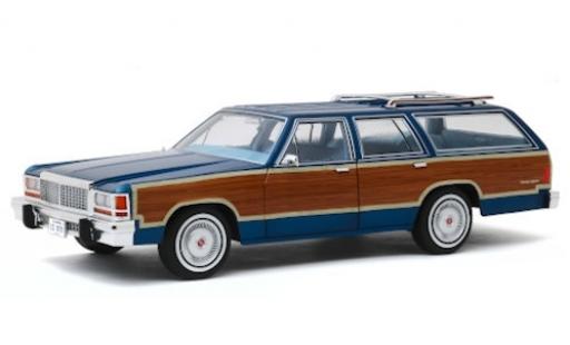 Ford LTD 1/18 Greenlight Country Squire metallic-blue/Holzoptik 1979 Artisan Collection diecast model cars