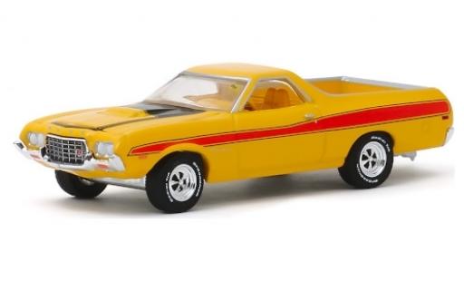 Ford Ranchero 1/64 Greenlight GT yellow/red 1972 diecast model cars