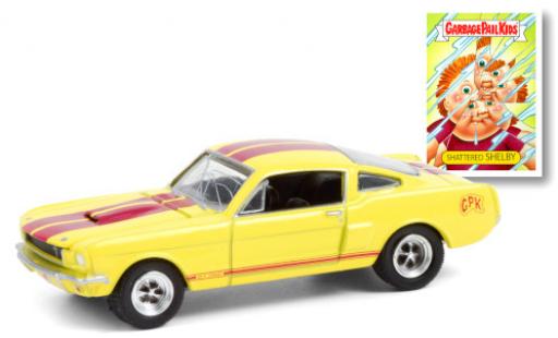 Shelby GT 1/64 Greenlight 350 jaune/rouge GPK - Garbage Pail Kids 1966 miniature