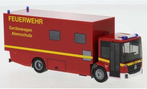 Mercedes Econic 1/87 Herpa Feuerwehr Gerätewagen Atemschutz wagon conteneur-Truck miniature