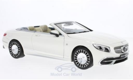 Mercedes Classe S 1/18 Norev -Maybach S650 Cabriolet white diecast model cars
