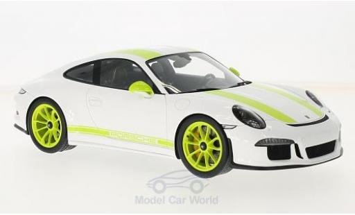 Porsche 991 R 1/18 Spark 911 () R white/green 2017 diecast model cars