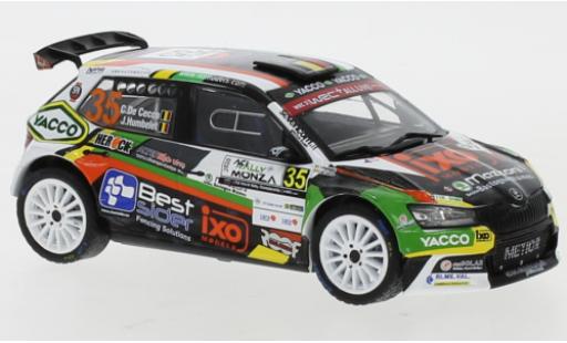 Skoda Fabia 1/43 IXO R5 Evo No.35 WRC Rallye Monza 2020 C. De Cecco/J.Humblet miniature