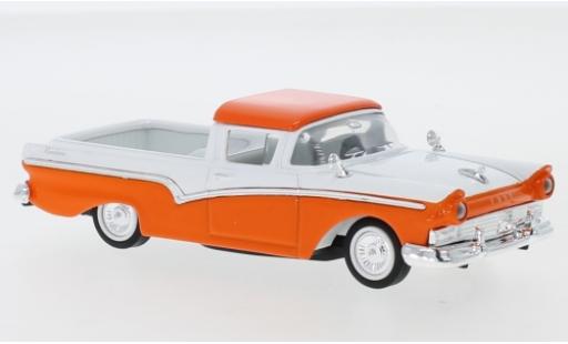 Ford Ranchero 1/43 Lucky Die Cast orange/blanche 1957 miniature