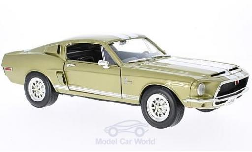 Shelby GT 1/18 Lucky Die Cast -500KR gold/blanche miniature