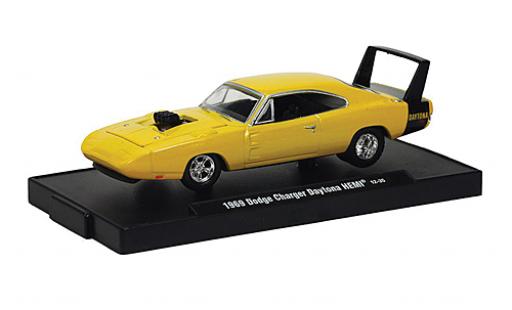 Dodge Charger 1/64 M2 Machines Daytona HEMI jaune 1969 voiture Drivers miniature