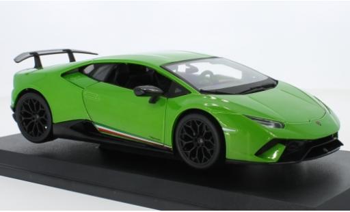 Lamborghini Huracan 1/18 Maisto Performante metallise la chaux 2018 diecast model cars