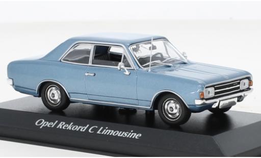 Opel Rekord 1/43 Maxichamps C metallise bleue 1966 miniature