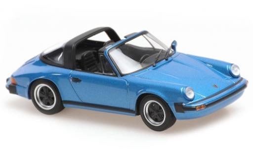 Porsche 930 Targa 1/43 Maxichamps 911 Targa metallic-bleue 1977 miniature