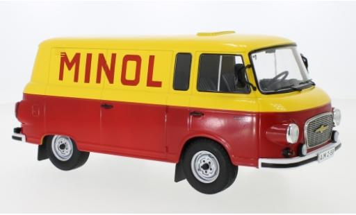 Barkas B 1000 1/18 MCG Kastenwagen jaune/rouge Minol 1970 miniature