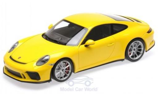 Porsche 991 GT3 1/18 Minichamps 911 (.II) GT3 Touring yellow 2018 diecast model cars