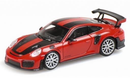 Porsche 991 GT2 RS 1/87 Minichamps 911 GT2 RS red 2018 avec Carbon-Streifen diecast model cars