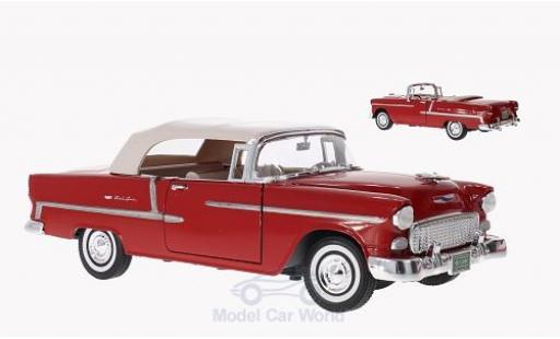 Chevrolet Bel Air 1/18 Motormax Convertible rouge 1955 Softtop und Persenning liegen bei miniature