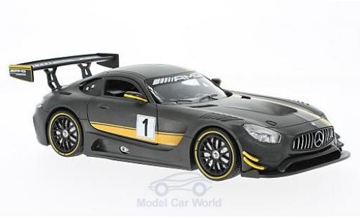 Mercedes AMG GT 1/24 Motormax 3 matt-grigio Presentation modellino in miniatura