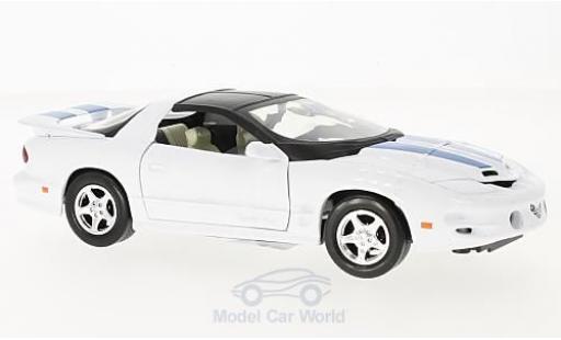 Pontiac Firebird 1999 1/24 Motormax blanche/bleue 1999 miniature