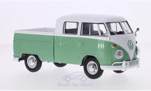 Volkswagen T1 1/24 Motormax DoKa bianco/verde modellino in miniatura