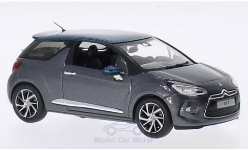 DS Automobiles DS3 1/43 Norev Citroen metallise grise/metallise verte 2015 miniature