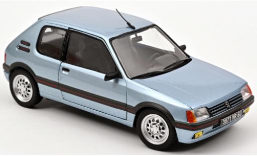 Peugeot 205 1/18 Norev Gti 1.6 bleue 1988 miniature