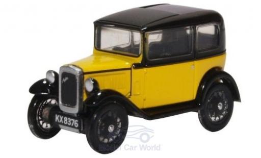 Austin Seven 1/76 Oxford Saloon jaune/noire miniature