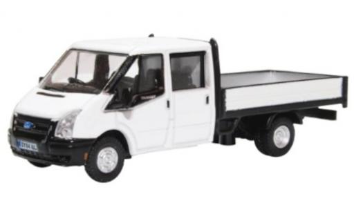Ford Transit 1/76 Oxford Double Cab Pickup blanche RHD miniature