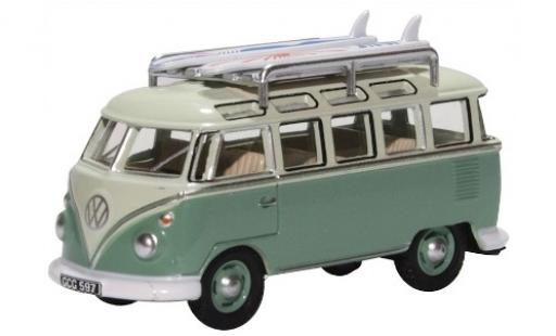 Volkswagen T1 1/76 Oxford Samba verte/verte mit Dachgepäckträger und Surfboards miniature