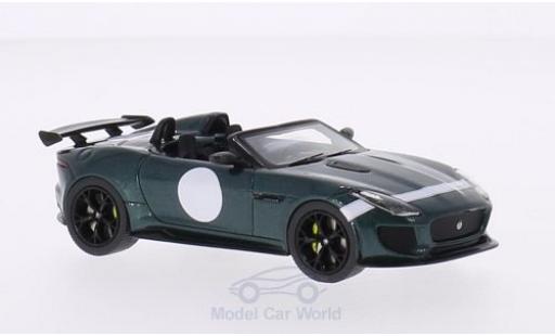 Jaguar F-Type 1/43 Premium X Project 7 metallic-dunkelverte/Dekor 2014 Autosalon Paris miniature