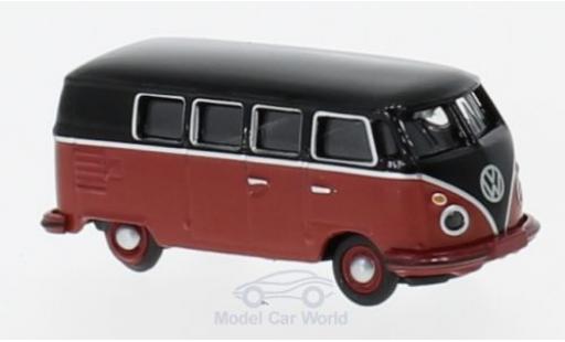 Volkswagen T1 B 1/87 Schuco c Bus negro/rojo coche miniatura