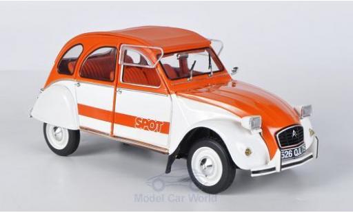 Citroen 2CV 1/18 Solido Spot orange/blanche 1976 miniature