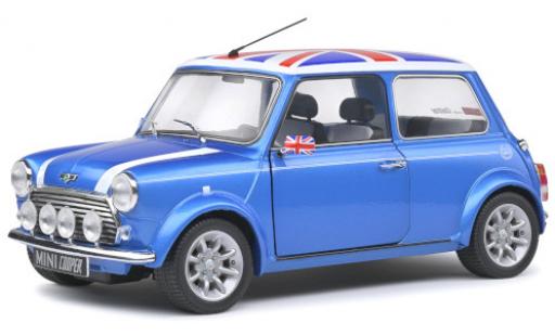 Mini Cooper 1/18 Solido Sport metallise bleue/Dekor 1997 miniature