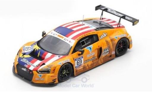 Audi R8 1/43 Spark LMS No.69 Axle Motorsport FIA GT Nations Cup Bahrain 2018 Team Malaysia Z.Low/M.Cheah diecast model cars