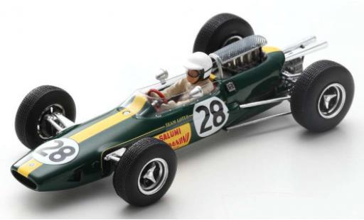 Lotus 25 1/43 Spark No.28 Salumi Rondanini Formel 1 GP Italien 1965 G.Russo coche miniatura