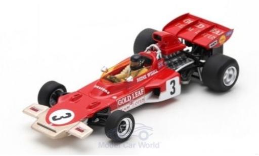 Lotus 72 1/43 Spark D No.3 Gold Leaf Formel 1 GP Kanada 1971 mit Decals R.Wisell miniature