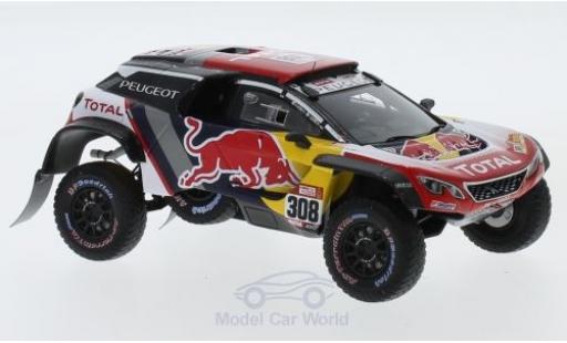 Peugeot 3008 1/43 Spark DKR Maxi No.308 Team Total Red Bull Rallye Dakar 2018 C.Despres/D.Castera miniature