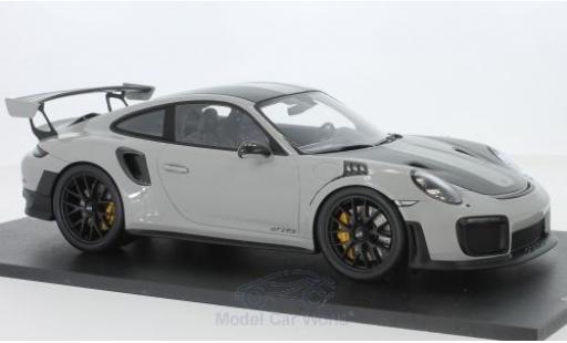 Porsche 991 GT2 RS 1/18 Spark 911 (.2) GT2 RS hellgrey/carbon 2018 Weissach Package diecast model cars