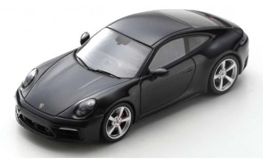Porsche 992 4S 1/43 Spark 911 Carrera 4S () black 2019 diecast model cars