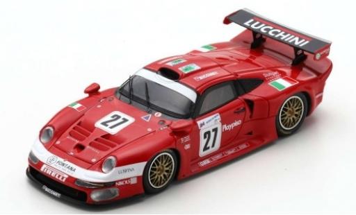 Porsche 996 GT1 1/43 Spark 911 GT1 No.27 BMS Scuderia Italia Lucchini 24h Le Mans 1997 C.Pescatori/P-L.Martini/A.Herrmann diecast model cars