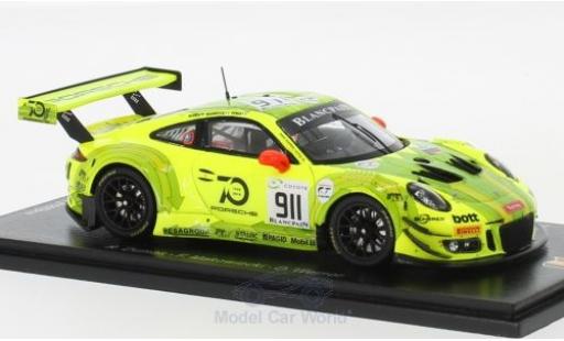 Porsche 991 GT3 R 1/43 Spark 911 GT3 R () No.911 Manthey Racing 24h Spa 2018 F.Makowiecki/R.Dumas/D.Werner diecast model cars