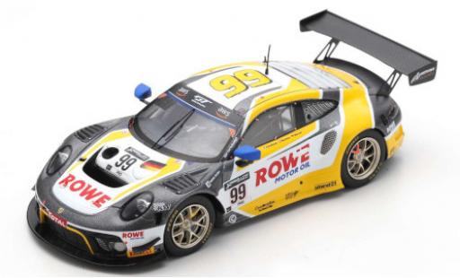 Porsche 992 GT3 R 1/43 Spark 911 GT3 R (991) No.99 Rowe Racing ROWE 24h Spa 2020 K.Bachler/D.Werner/J.Andlauer miniature