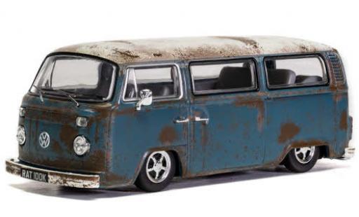 Volkswagen T2 1/43 Vanguards Camper bleue/blanche RHD Rat gealtert miniature