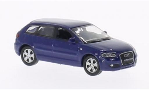 Audi A3 1/87 Welly Sportback bleue miniature