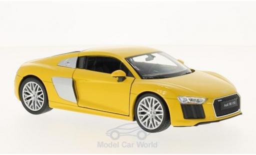 Audi R8 1/24 Welly V10 yellow diecast model cars