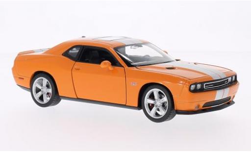 Dodge Challenger 1/24 Welly SRT orange/grise 2013 miniature