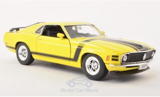 Ford Mustang 1/24 Welly Boss 302 yellow 1970 ohne Vitrine diecast model cars