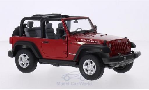 Jeep Wrangler 1/24 Welly rouge 2007 miniature
