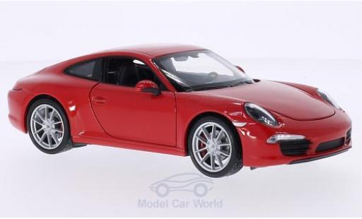 Porsche 991 S 1/18 Welly 911 () Carrera S red diecast model cars